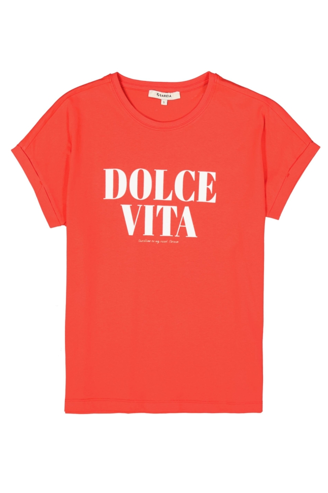 T SHIRT E50201 3979 RUBY RED